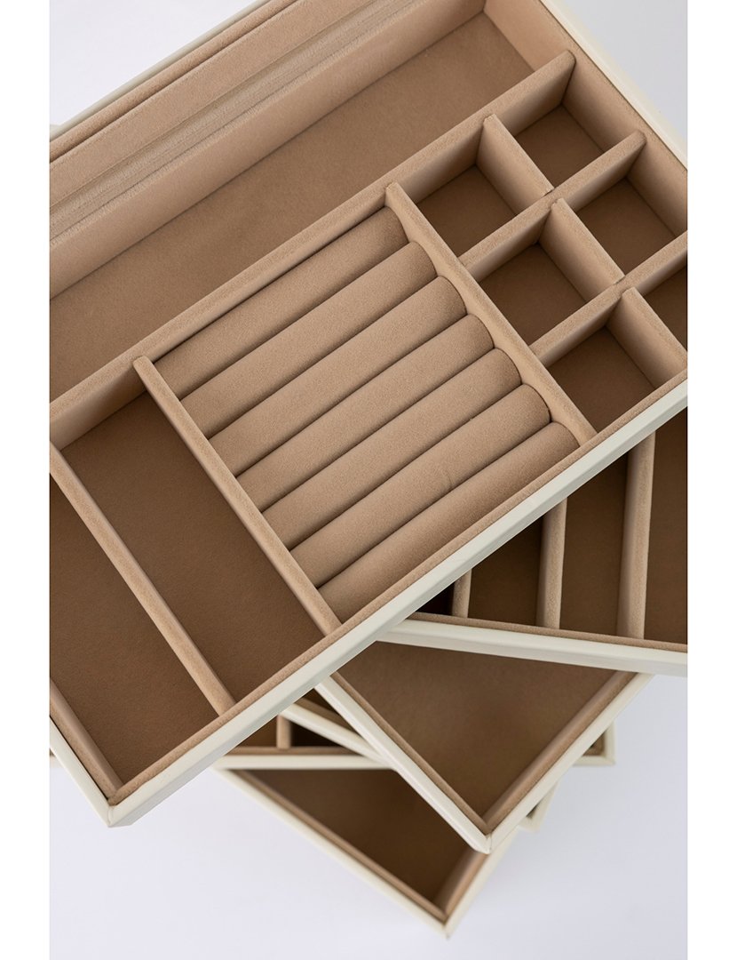 Caixa para Jóias Leather Branco