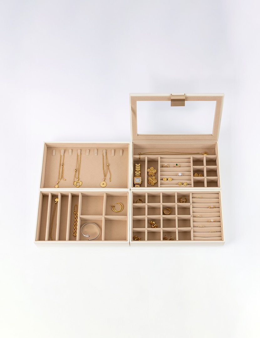 Caixa para Jóias Leather Branco