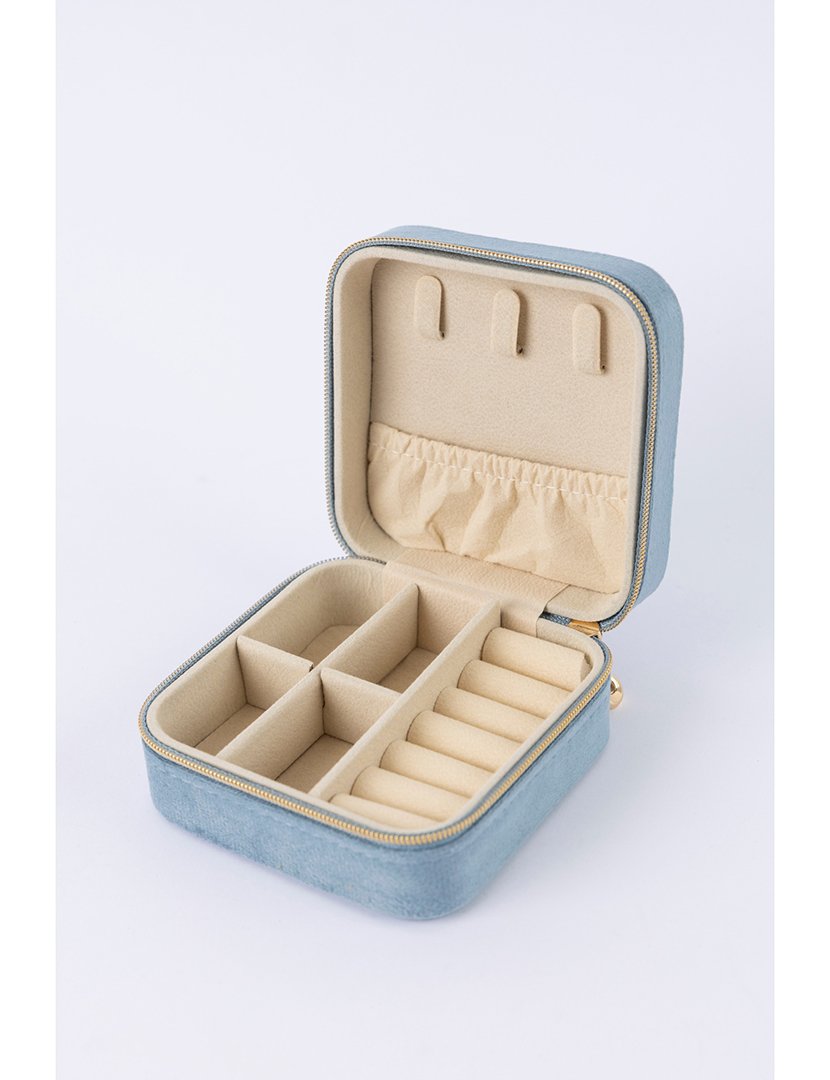 Caixa para Jóias Veludo Azul