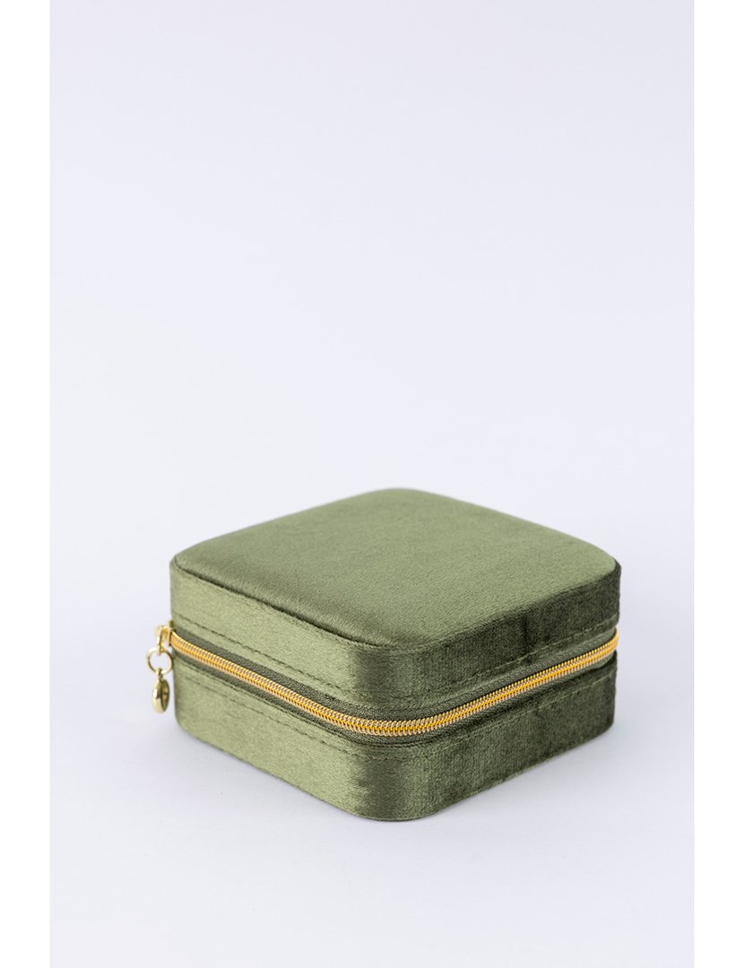 Caixa para Jóias Veludo Verde