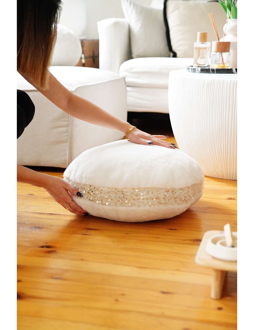 Almofada Decorativa Pelus Ecru