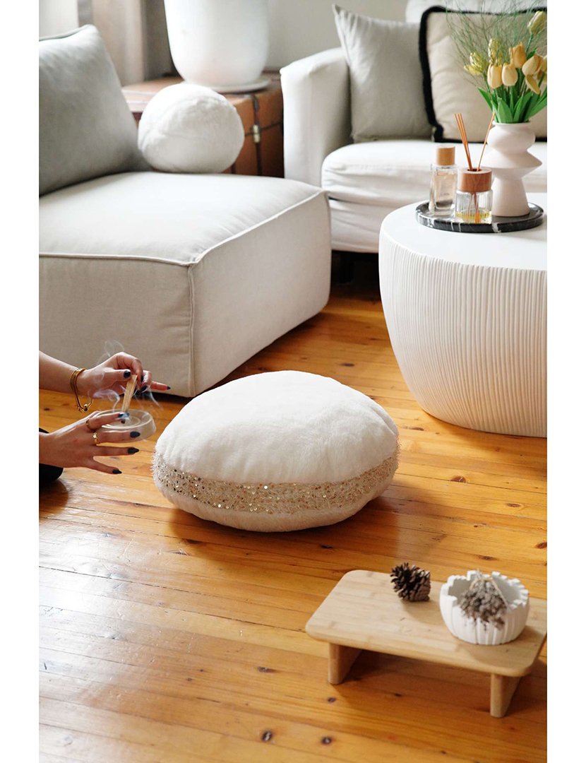 Almofada Decorativa Pelus Ecru