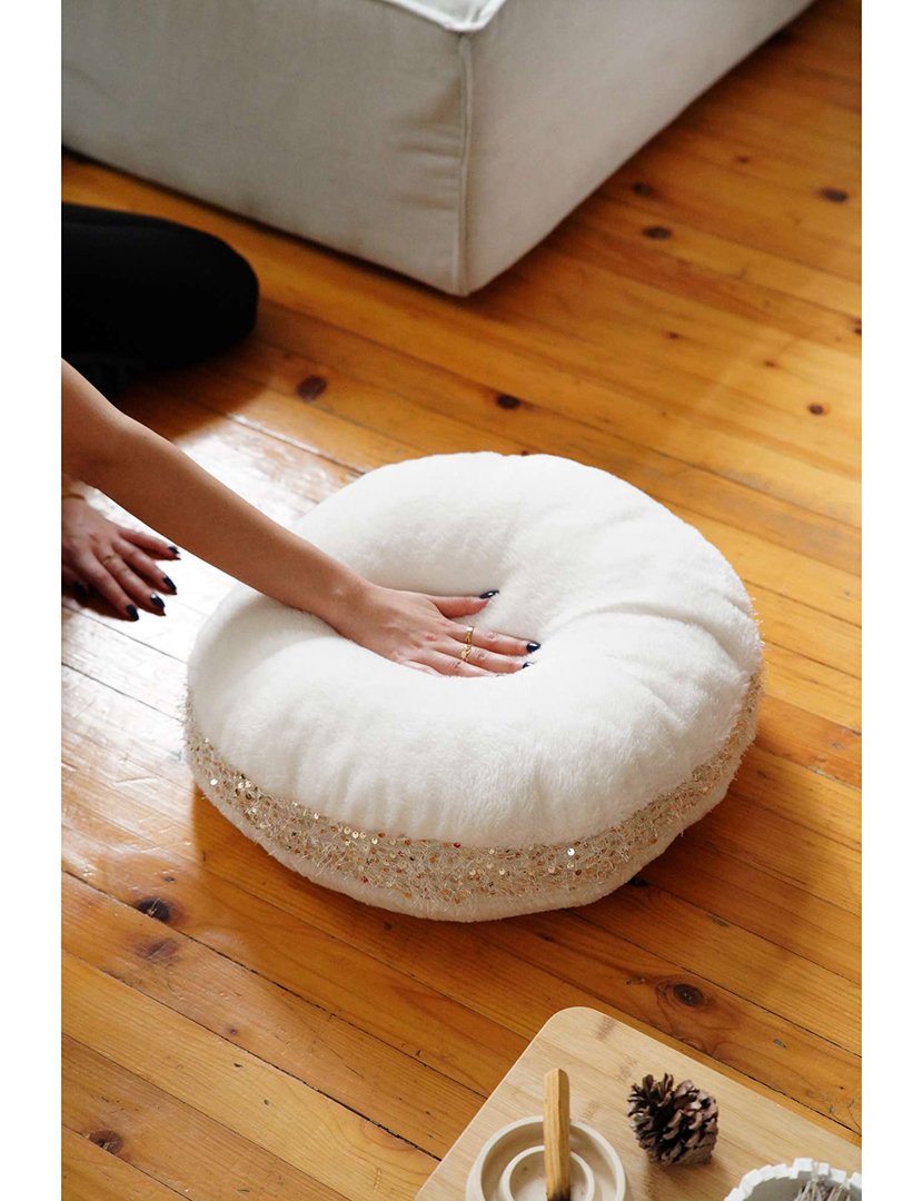 Almofada Decorativa Pelus Ecru