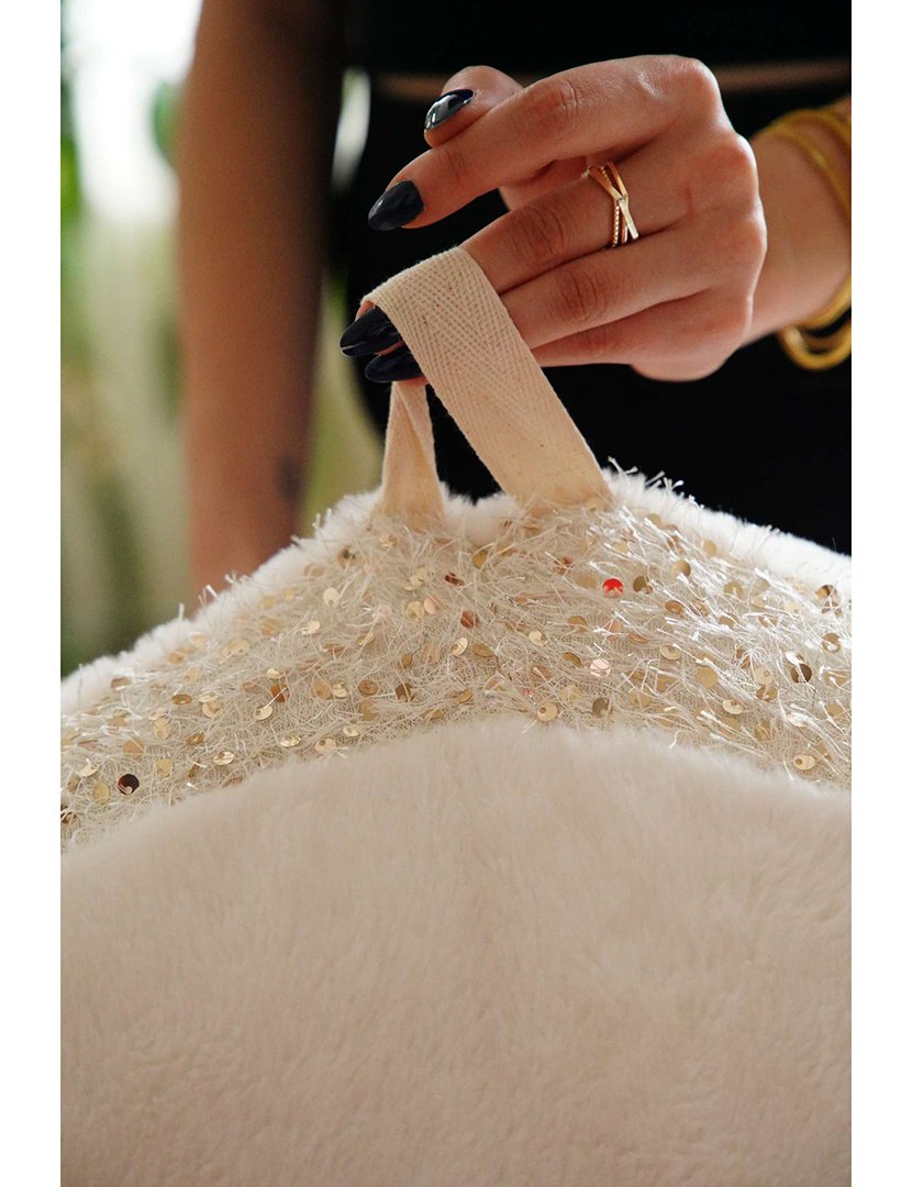 Almofada Decorativa Pelus Ecru