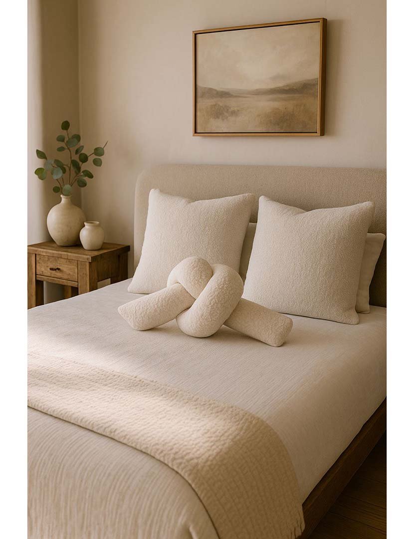 Almofada Ask Dugum Bege Claro