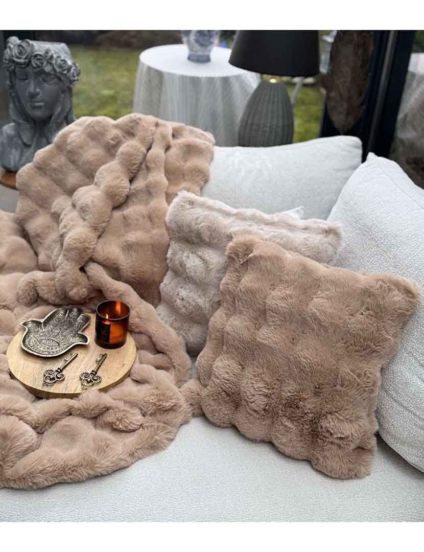 Capa de Almofada Bubble 43 - Castanho