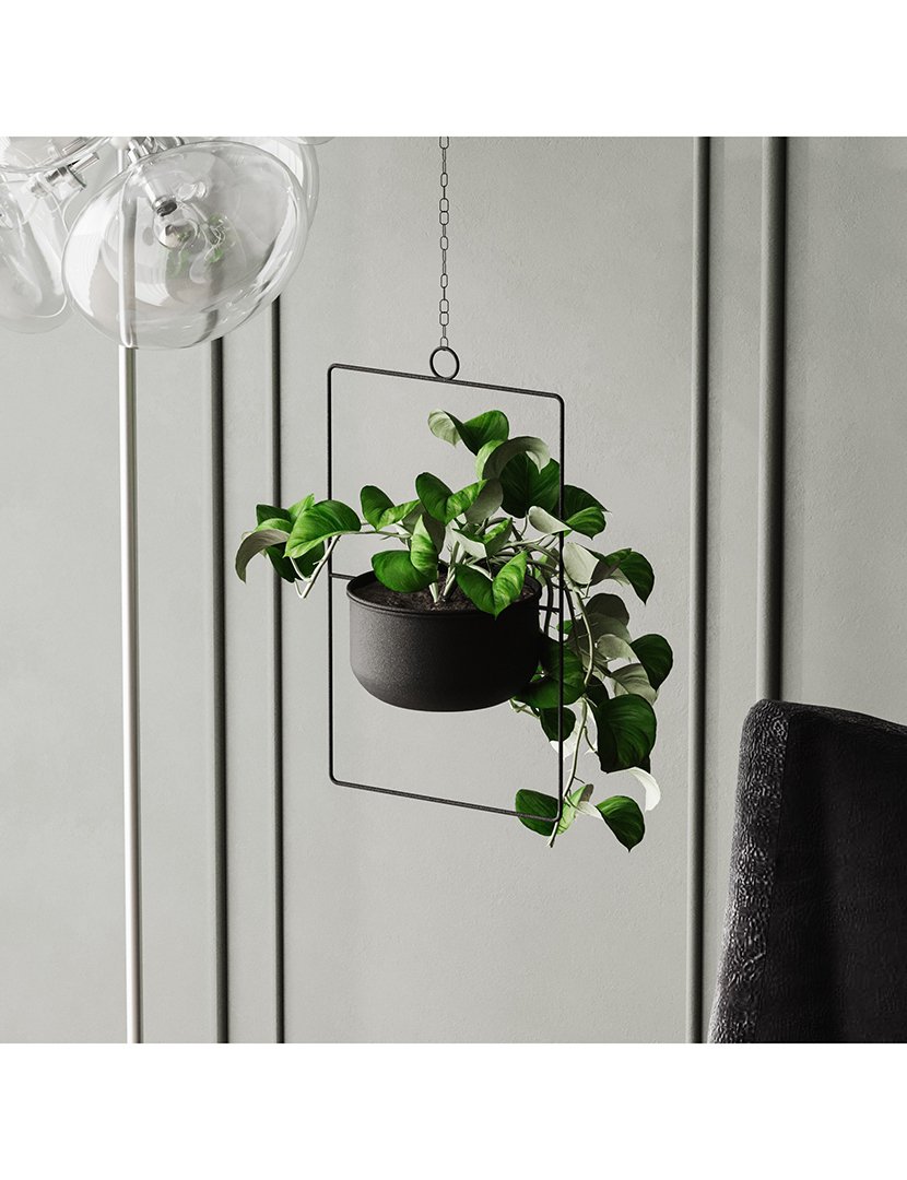 Vaso Decorativo Parapet Preto