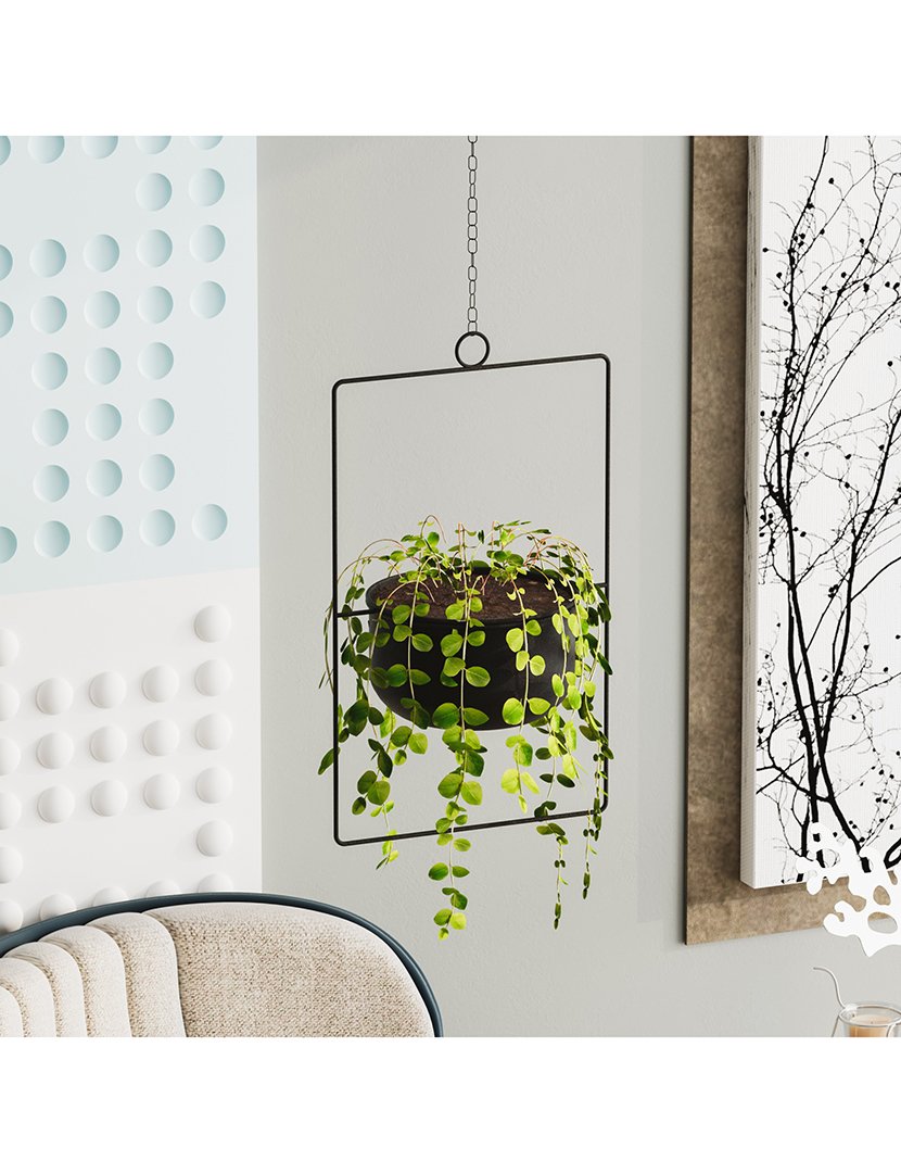 Vaso Decorativo Parapet Preto