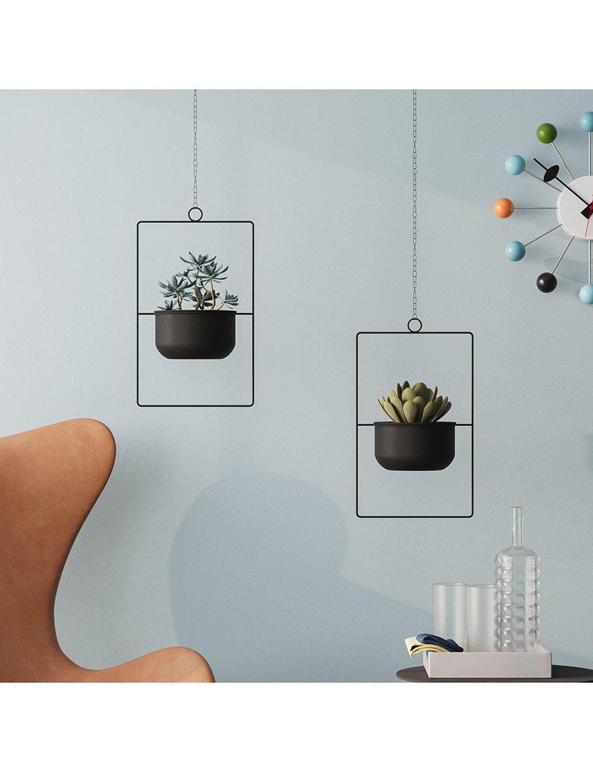 Vaso Decorativo Parapet Preto