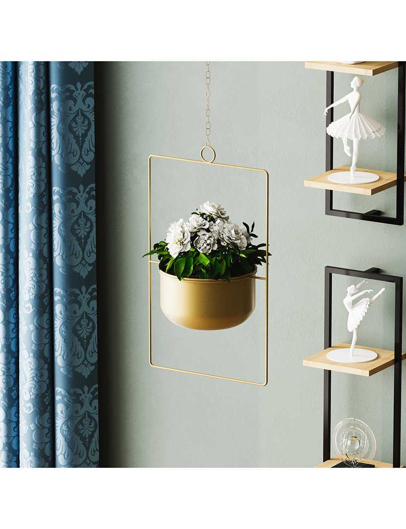 Vaso Decorativo Parapet Dourado