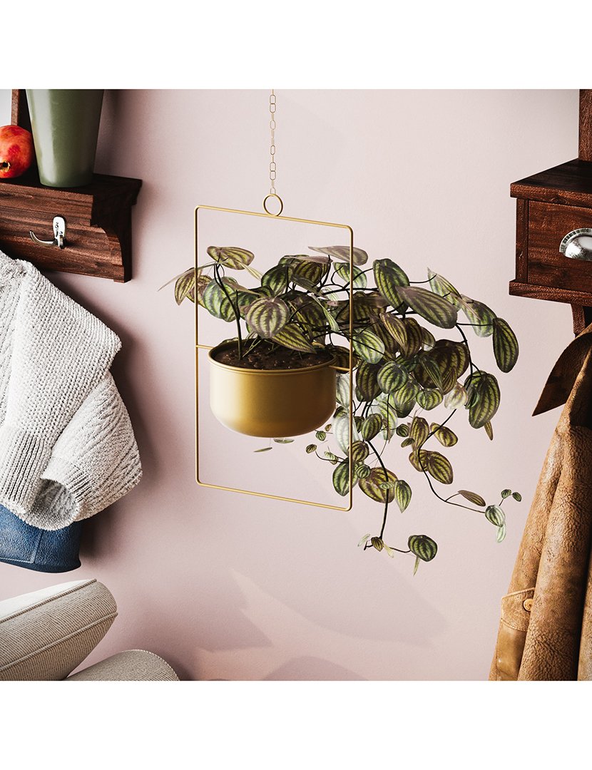 Vaso Decorativo Parapet Dourado