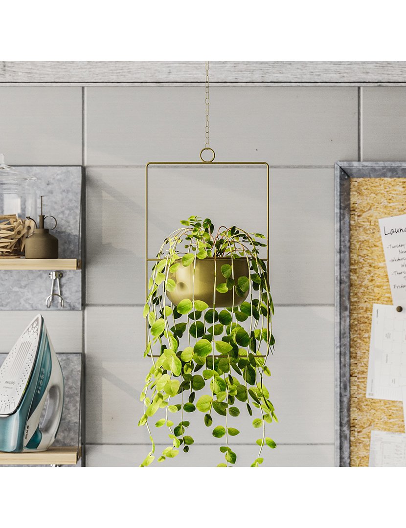 Vaso Decorativo Parapet Dourado