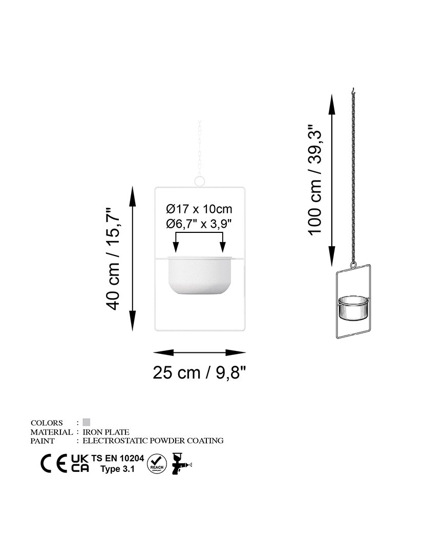 Vaso Decorativo Parapet Branco