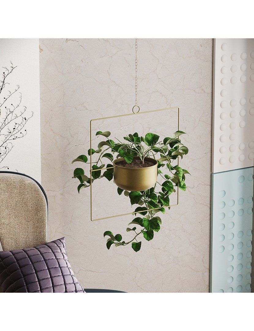 Vaso Decorativo Pandantif Dourado