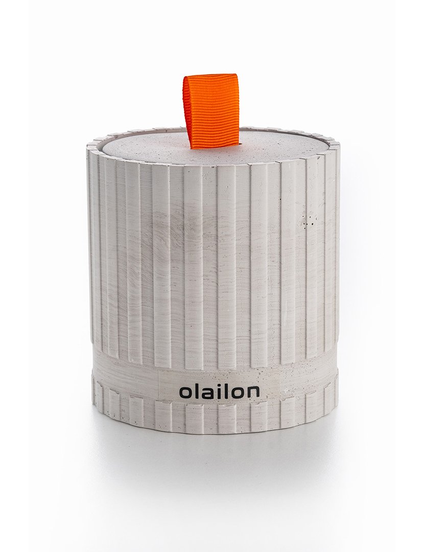 Vela Sutun Cinzento e Laranja