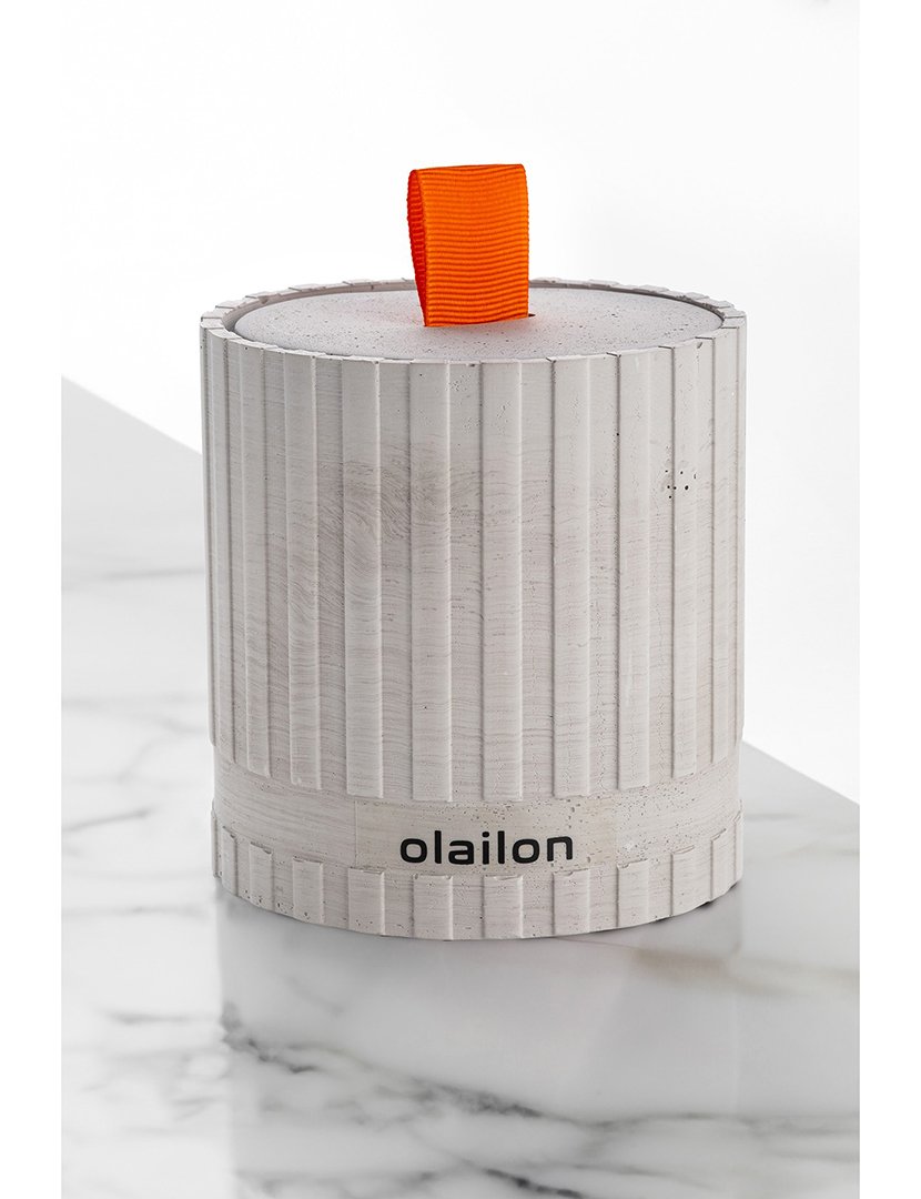 Vela Sutun Cinzento e Laranja