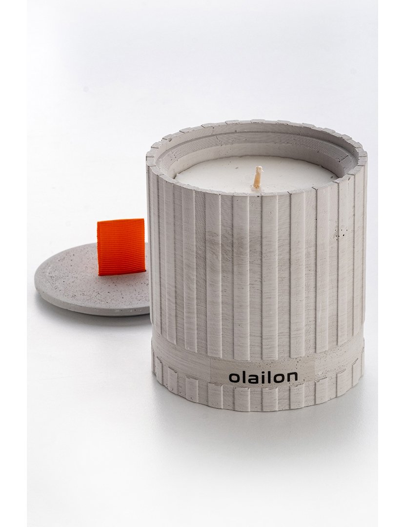 Vela Sutun Cinzento e Laranja