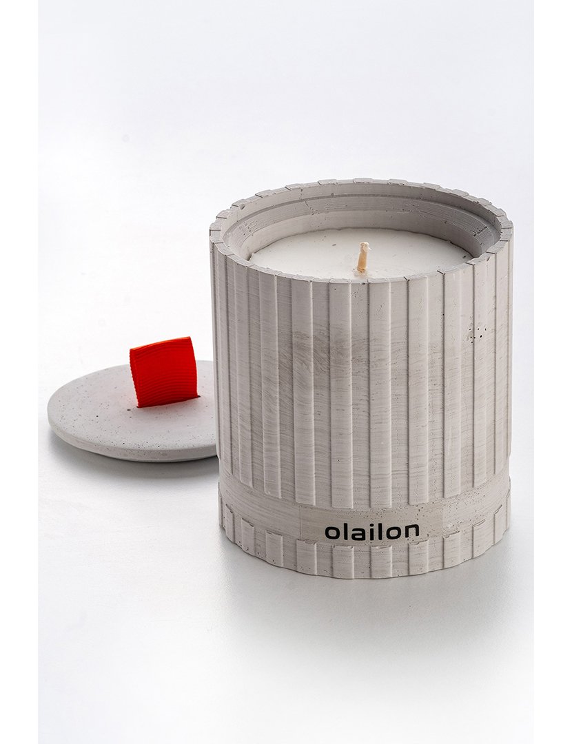 Vela Sutun Cinzento e Vermelho