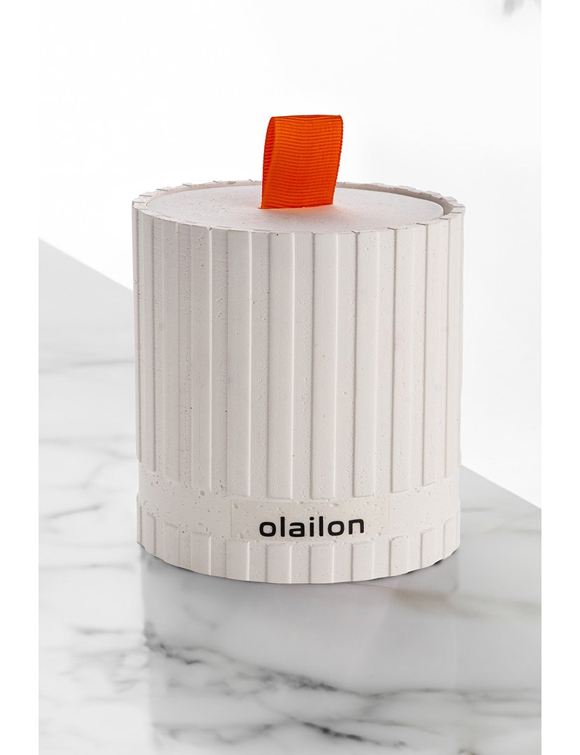 Vela Sutun Branco e Laranja