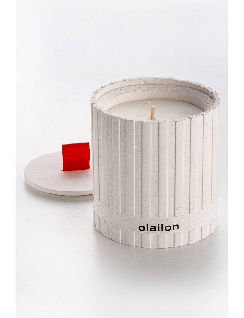 Vela Sutun Branco e Vermelho