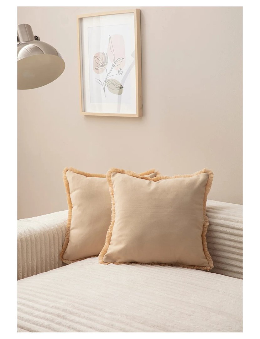 Conjunto 2 Capas de Almofadas Sacakli Bege v1