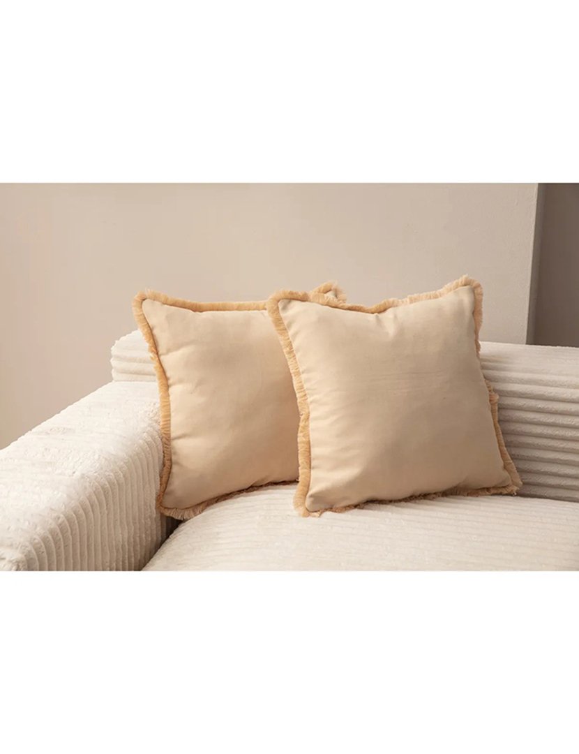 Conjunto 2 Capas de Almofadas Sacakli Bege v1