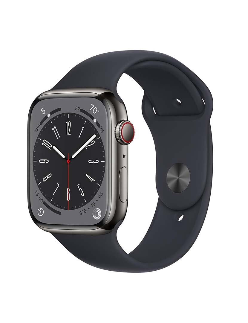 Apple Watch Series 8 45mm GPS Cellular Stainless Steel Case Grey/Black