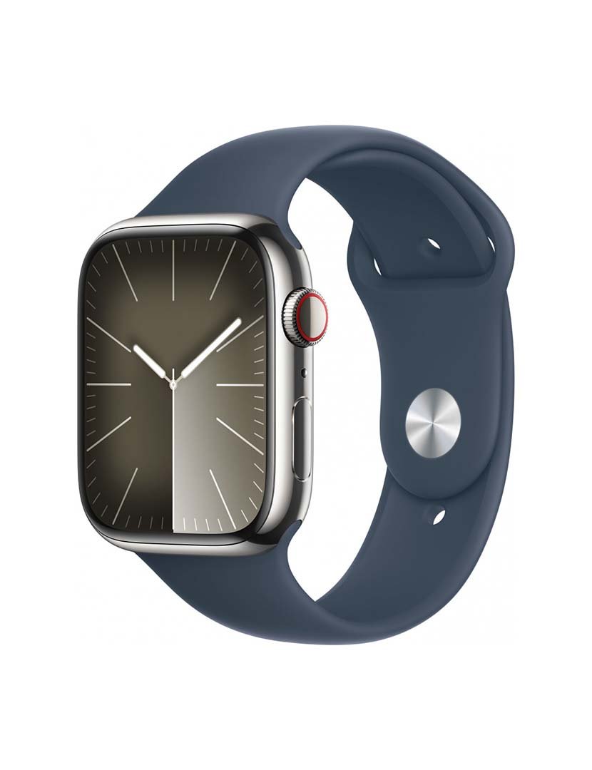 Apple Watch Series 9 45mm GPS Cellular Stainless Steel Case Silver/Blue