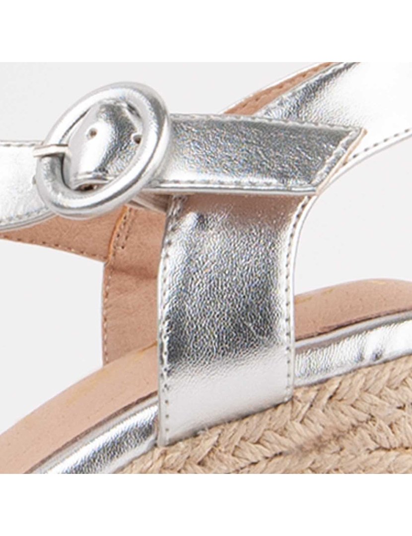Sandálias com Salto Senhora Prateado