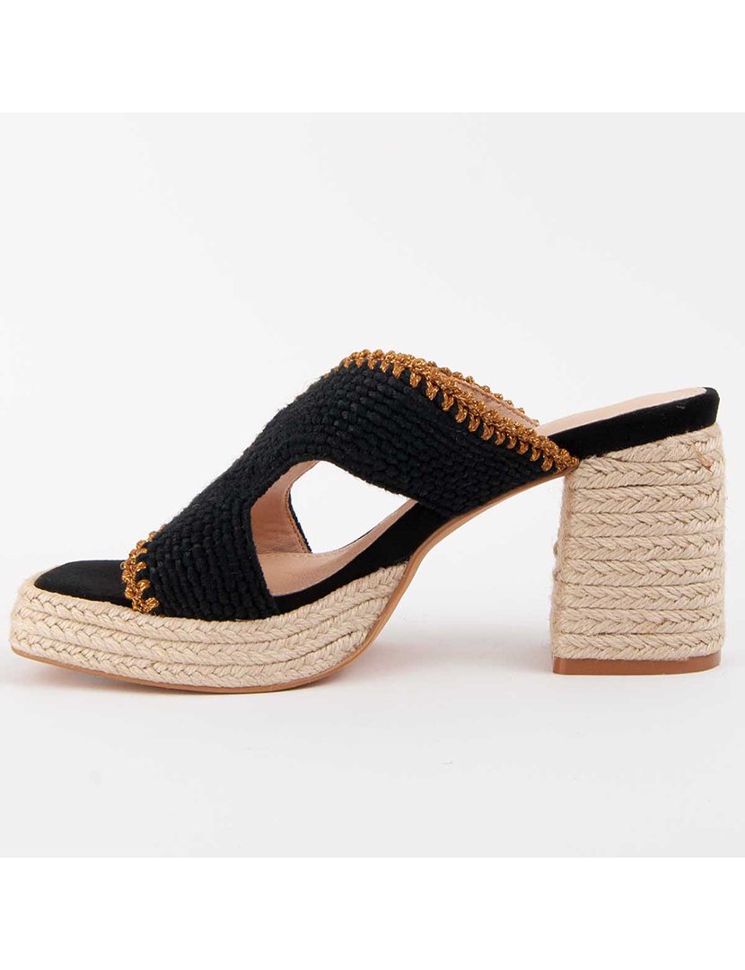 Sandálias com Salto Senhora Preto