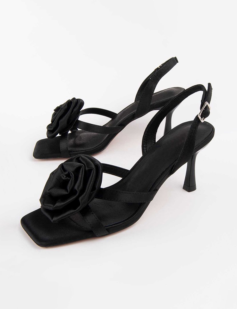 Sandálias com Salto Senhora Preto