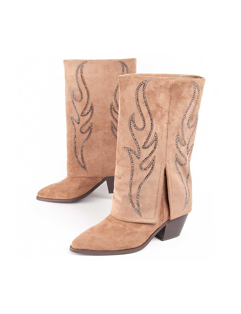 Botas com Salto Senhora Castanho