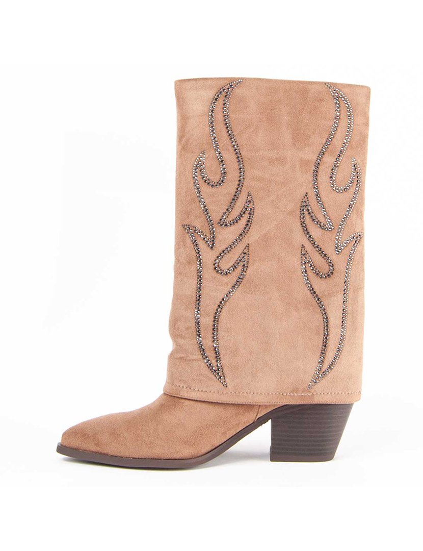 Botas com Salto Senhora Castanho