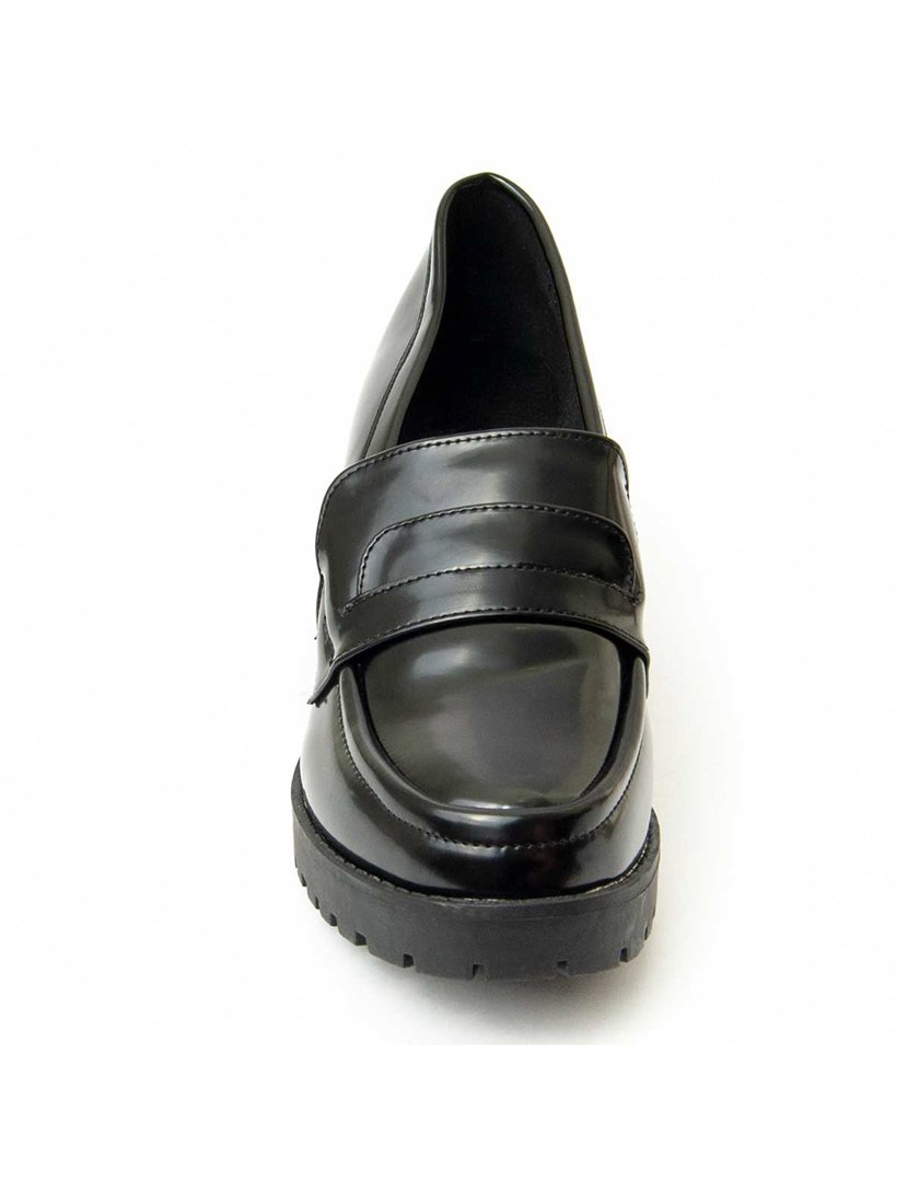 Mocassins com Salto Senhora Preto