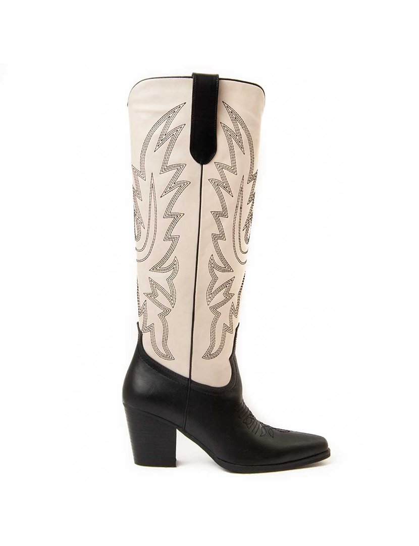Botas com Salto Senhora Branco