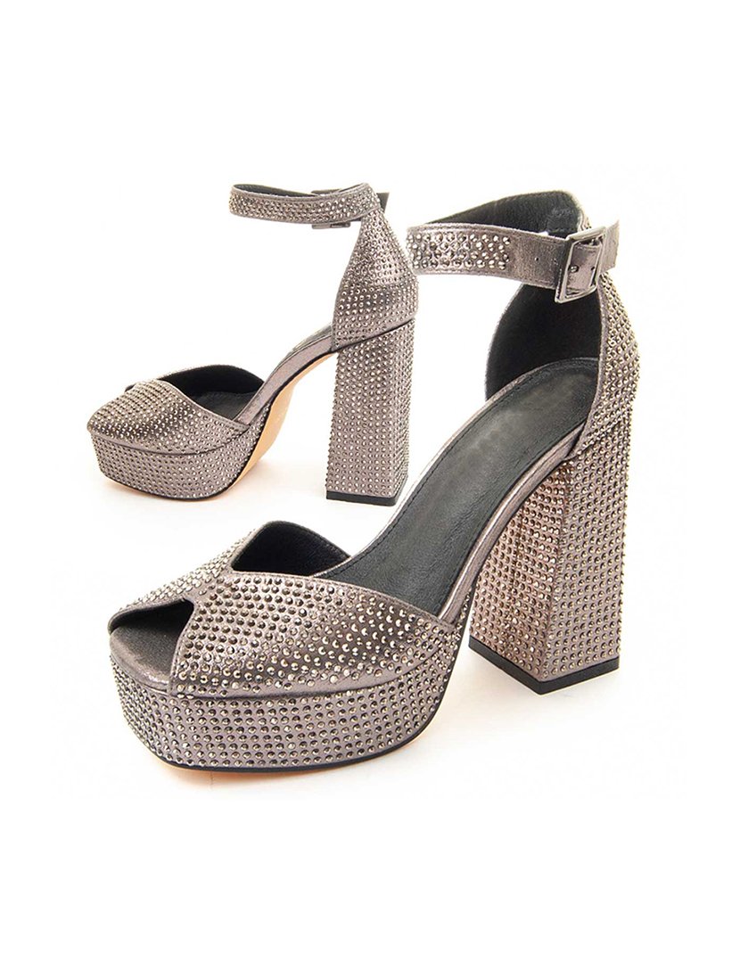 Sapatos com Salto Senhora Cinzento