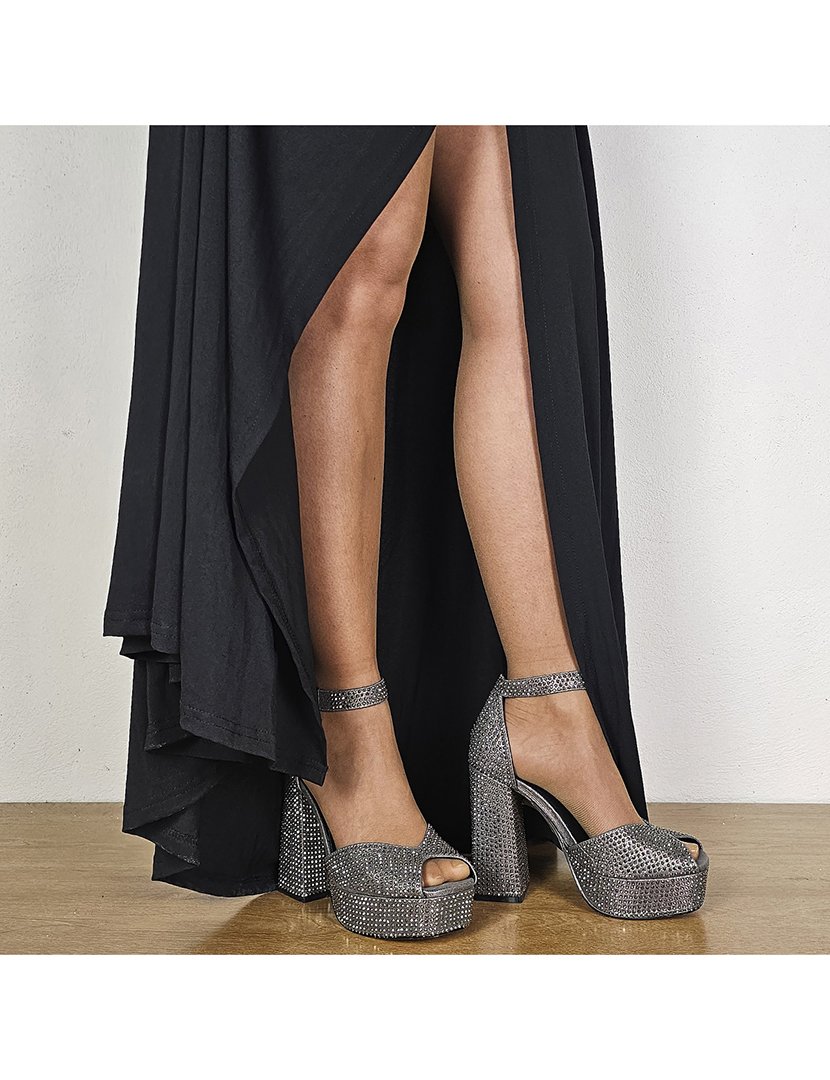 Sapatos com Salto Senhora Cinzento