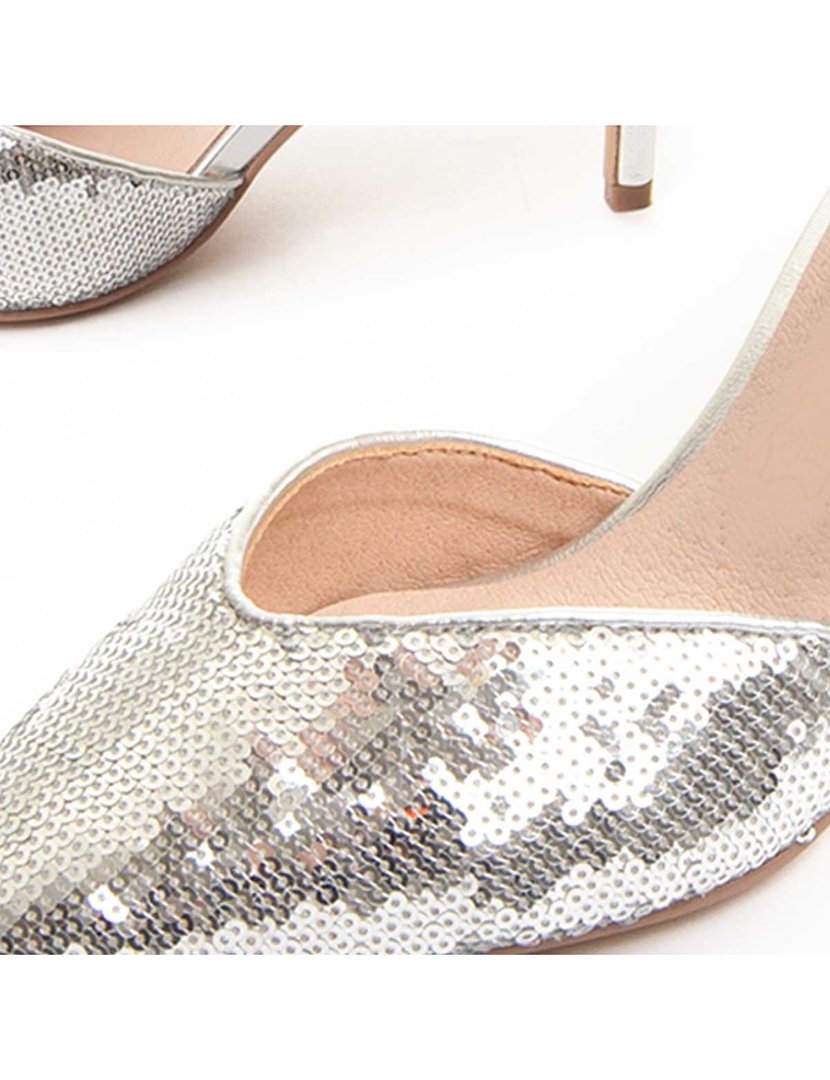 Sapatos com Salto Senhora Prateado