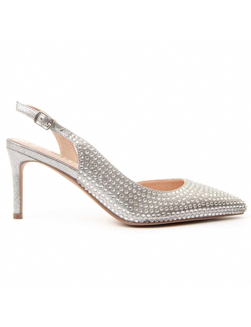 Sapatos com Salto Senhora Prateado