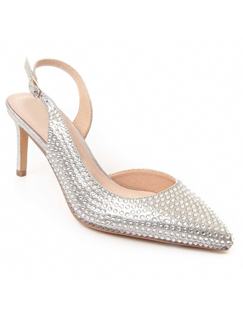 Sapatos com Salto Senhora Prateado