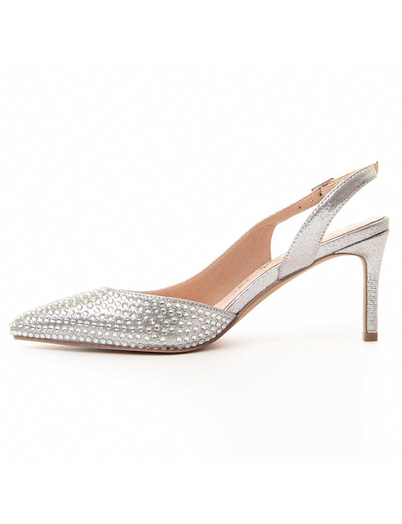 Sapatos com Salto Senhora Prateado
