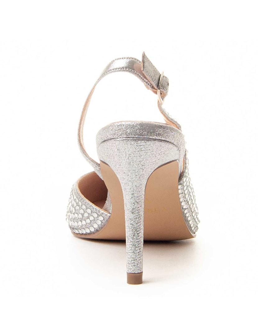 Sapatos com Salto Senhora Prateado