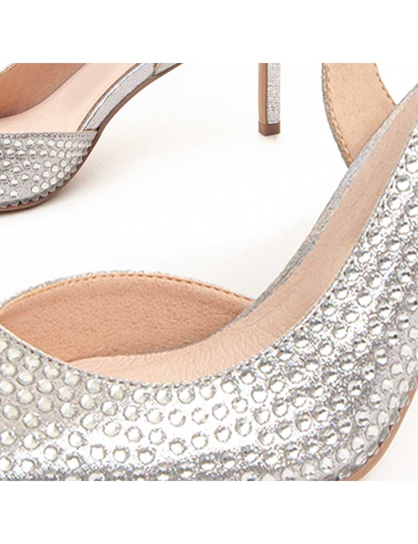 Sapatos com Salto Senhora Prateado