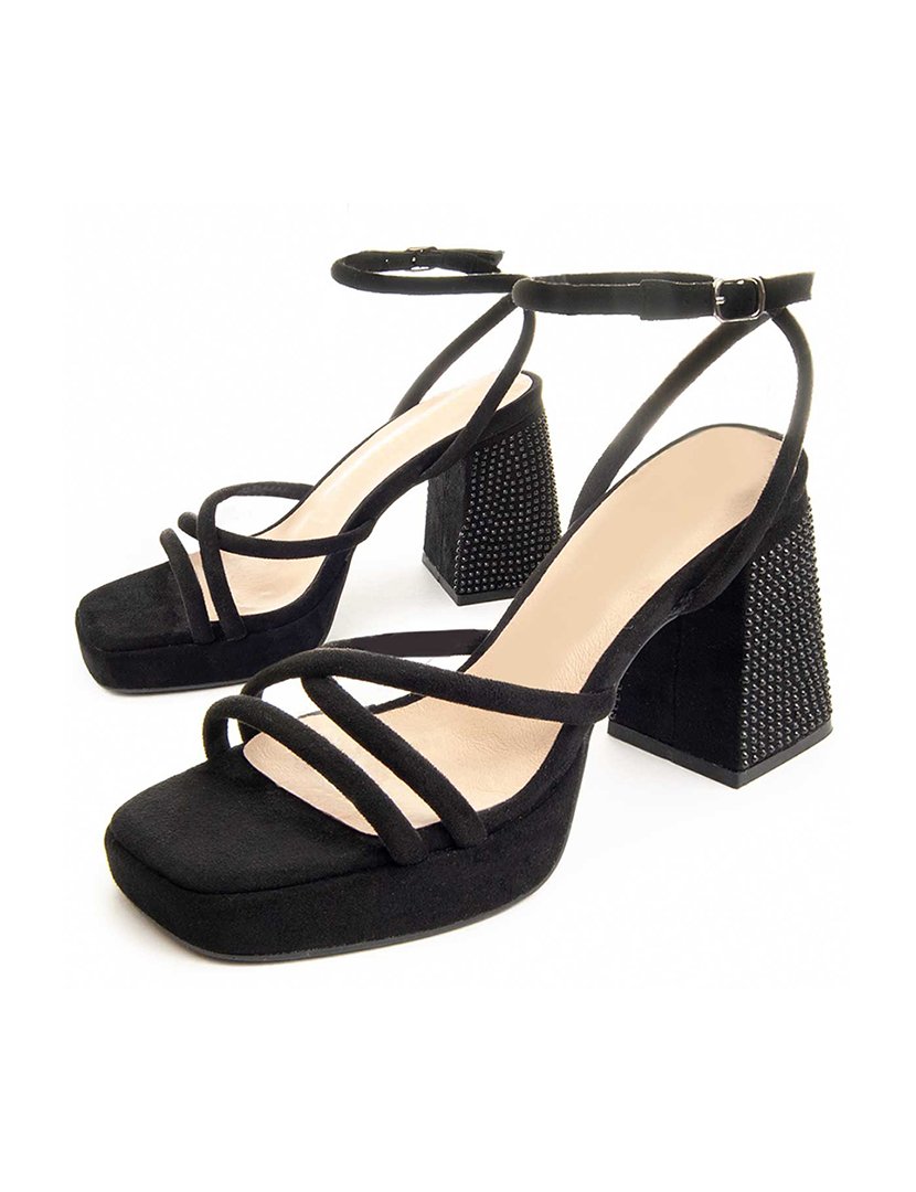 Sandálias com Salto Senhora Preto