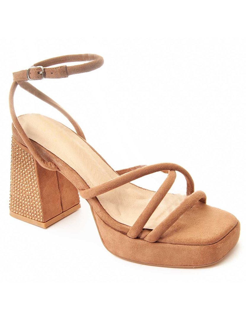 Sandálias com Salto Senhora Castanho