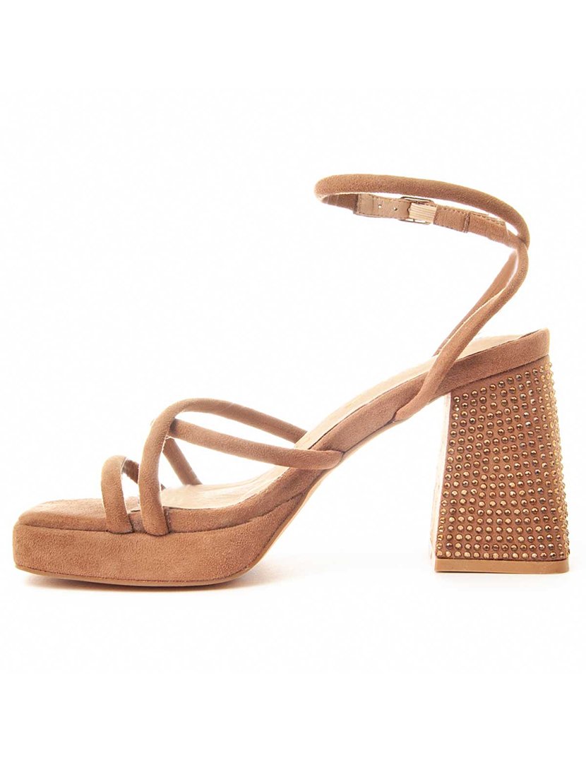 Sandálias com Salto Senhora Castanho