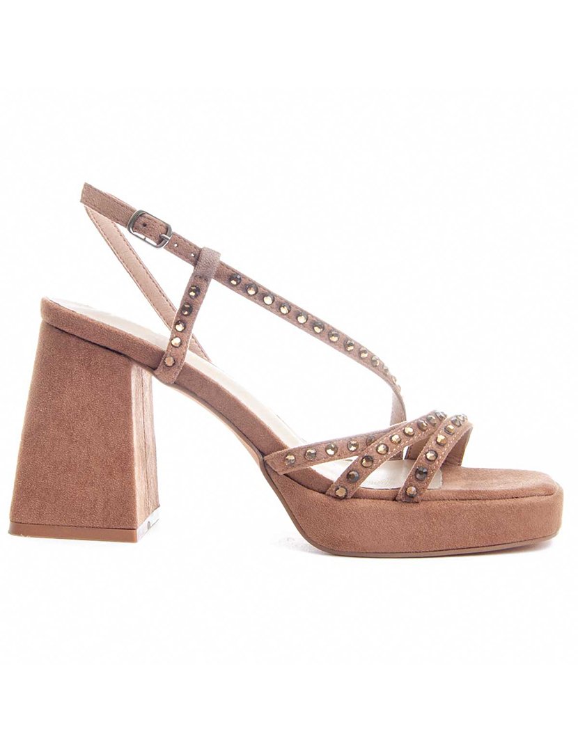 Sandálias com Salto Senhora Castanho