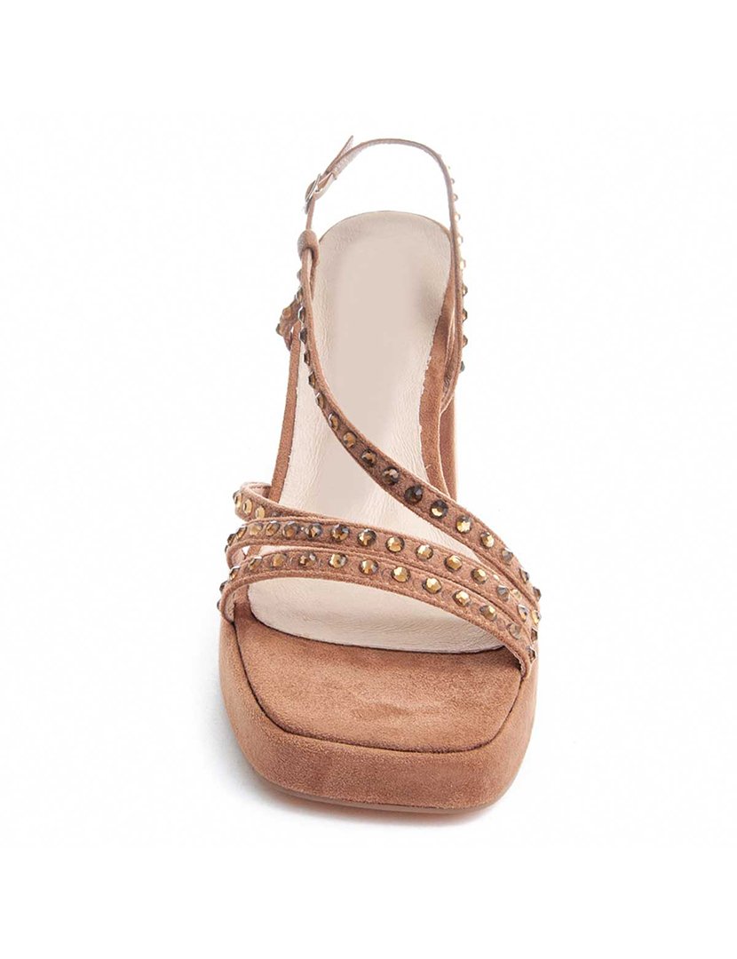 Sandálias com Salto Senhora Castanho