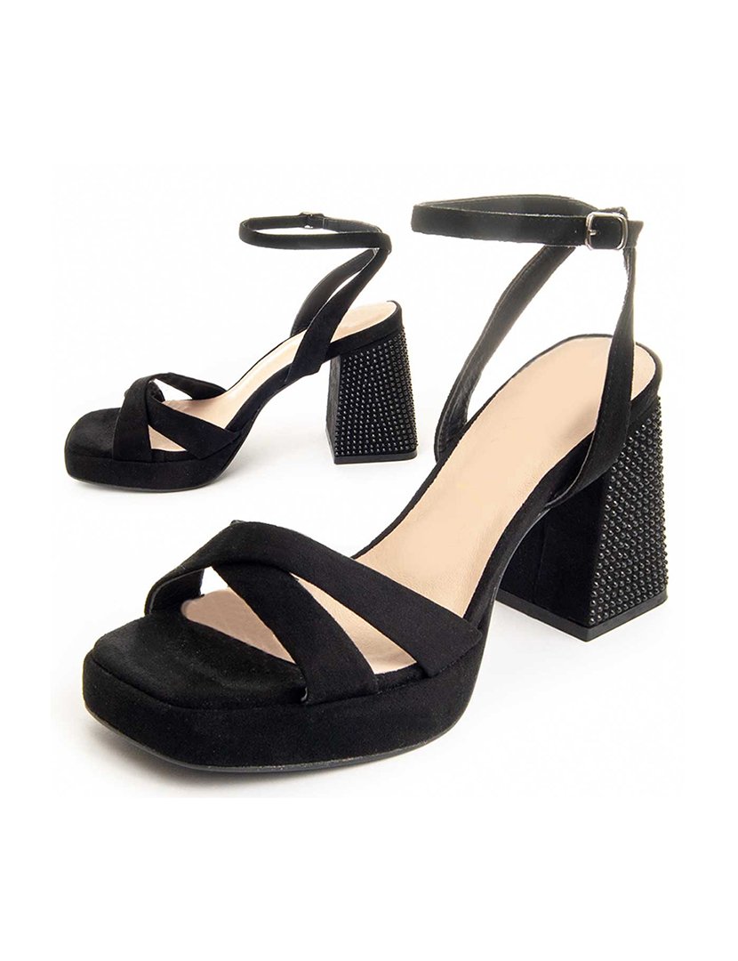 Sandálias com Salto Senhora Preto
