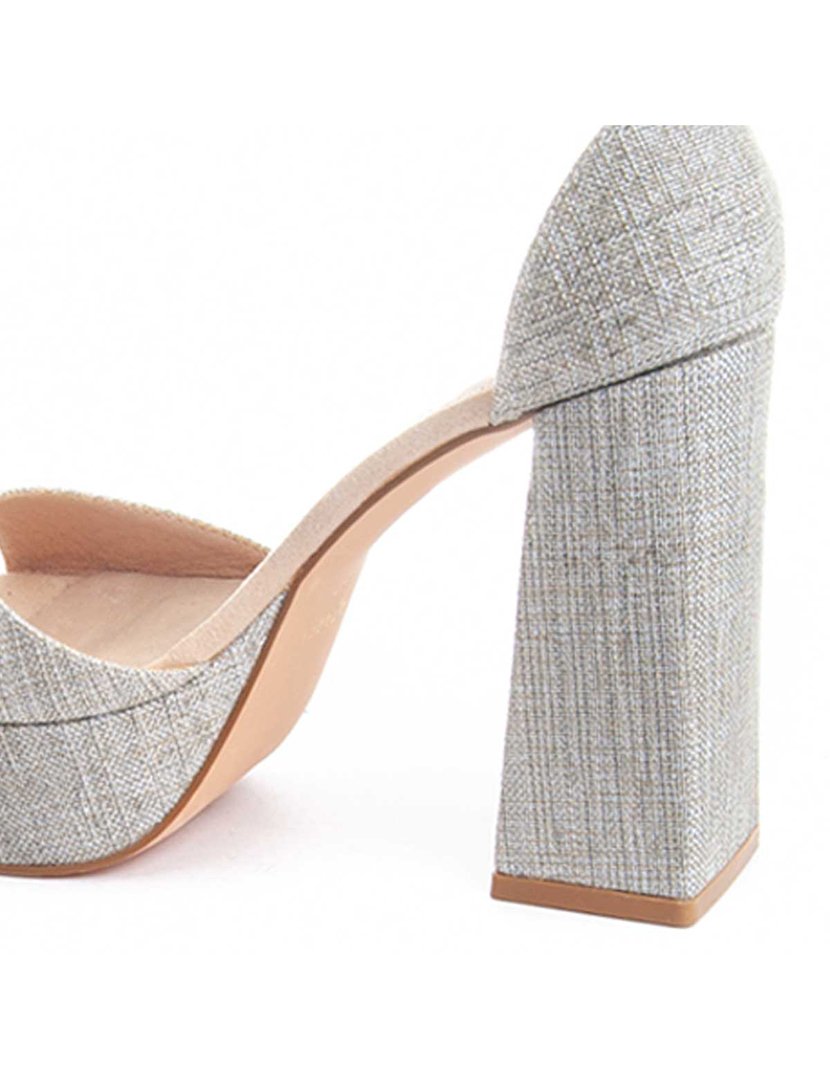 Sandálias com Salto Senhora Cinzento